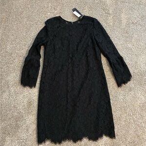 NWT Banana Republic Black Lace Long Sleeve Dress